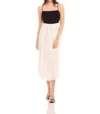 Fifteen Twenty Anetta Contrast Midi Dress In Cream And Black In Neutral