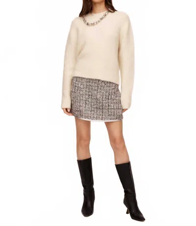 Fifteen Twenty Arely Crewneck Sweater In Snow In White