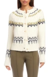Fifteen Twenty Astrid Fair Isle Cardigan In White