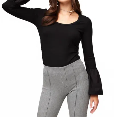 Fifteen Twenty Ava Bell Sleeve Top In Black