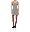 Shop Fifteen Twenty Avery Button Front Dress In Houndstooth Black/white In Multi