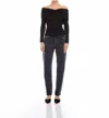 Fifteen Twenty Bella Off-shoulder Top In Black In Black