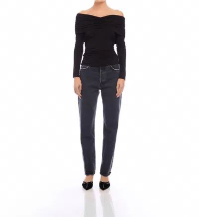 Fifteen Twenty Bella Off The Shoulder Top In Black