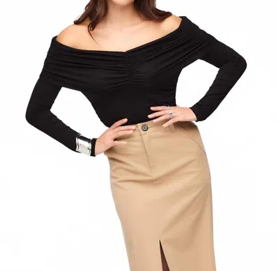 Fifteen Twenty Bella Off-the-shoulder Top In Black