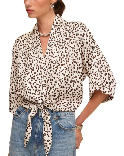 Fifteen Twenty Bernice Tie Front Blouse In Multi