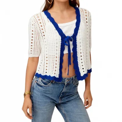 Fifteen Twenty Betsy Crochet Top In Off White