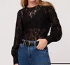 FIFTEEN TWENTY BIANCA LACE TOP IN BLACK