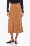Fifteen Twenty Brielle Slit Hem Midi Skirt In Black