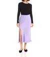 Fifteen Twenty Brielle Side Slit Midi Skirt In Purple