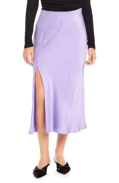 Fifteen Twenty Brielle Side Slit Midi Skirt In Lilac