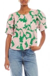 Fifteen Twenty Button Front Puff Sleeve Shirt