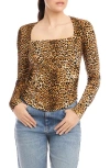 Fifteen Twenty Cady Side Shirred Top In Multi