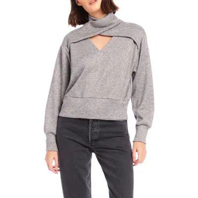Fifteen Twenty Caly Cutout Sweatshirt In Heather