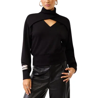 Fifteen Twenty Caly Turtleneck Sweater In Black