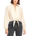 Fifteen Twenty Capri Tie Front Blouse In Cream
