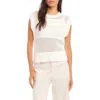 Fifteen Twenty Carly Openwork Sleeveless Sweater In Off White