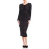 Fifteen Twenty Carolina Long Sleeve Midi Dress In Brown/black