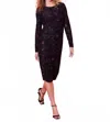 Fifteen Twenty Carolina Paisley Midi Dress In Brown With Black In Purple