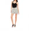 Fifteen Twenty Cece Pleated Trouser Shorts In Stripe In White