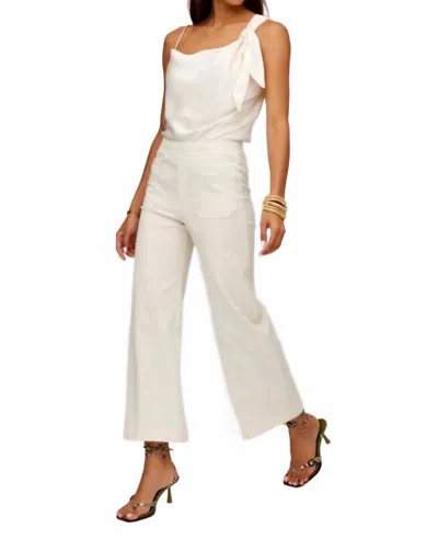 Fifteen Twenty Celia Cropped Pants In Ecru In White