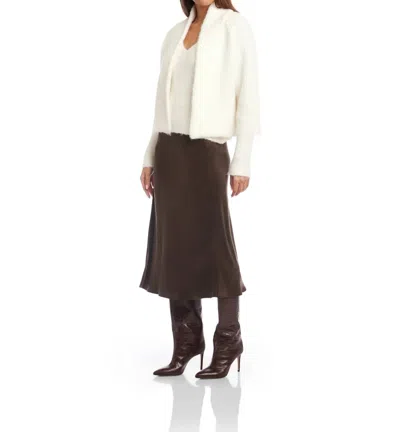 Fifteen Twenty Cely Crop Cardigan In Cream In White