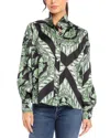 Fifteen Twenty Chloe Button Down Blouse In Florence Scarf Print In Multi