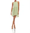 Fifteen Twenty Cianni Tie Neck Dress In Sage In Green