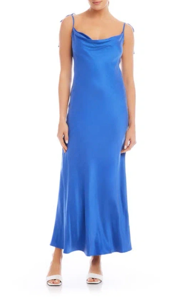 Fifteen Twenty Cleo Slipdress In Cobalt