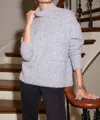 Fifteen Twenty Colette Turtleneck Sweter In Gray