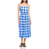 Fifteen Twenty Costa Check Sundress In Chalk
