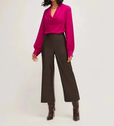 Fifteen Twenty Cowl Neck Top In Fuchsia In Pink