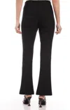 Fifteen Twenty Harlow Slit Hem Bootcut Pants In Black