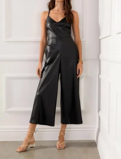 Fifteen Twenty Cropped Jumpsuit In Black
