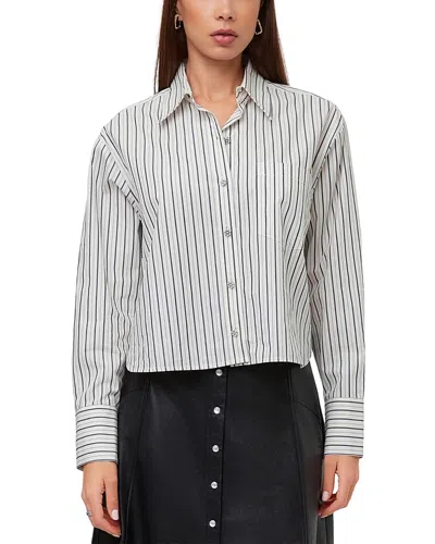 Fifteen Twenty Dianne Cotton Stripe Button-up Shirt In Gray