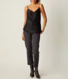 Fifteen Twenty Drape Cami Top In Black In Black