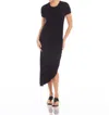 Fifteen Twenty Elena Asymmetric T-shirt Dress In Black