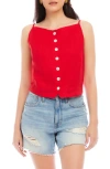 Fifteen Twenty Elis Sleeveless Button Up Linen Top