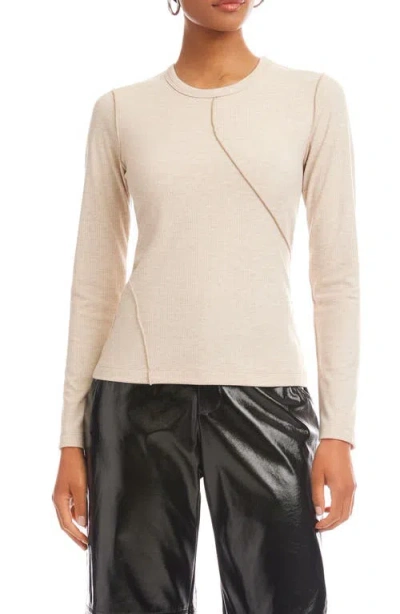 Fifteen Twenty Elissa Rib Top In Neutral