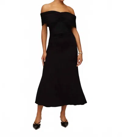 Fifteen Twenty Ella Off The Shoulder Midi In Black