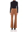 Fifteen Twenty Ellie Pintuck Bootcut Faux Suede Pants In Green