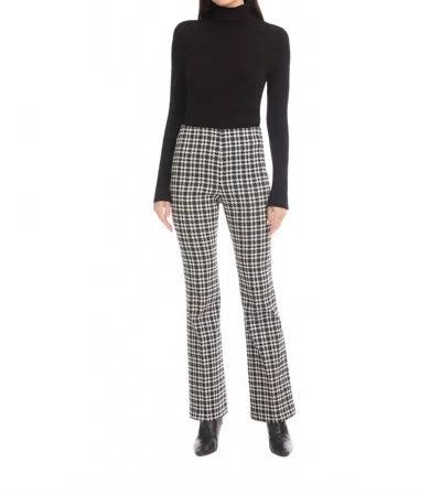 Fifteen Twenty Ellie Bootcut Pants In Houndstooth In Black