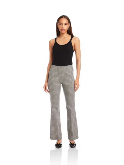Fifteen Twenty Ellie Bootcut Pants In Plaid In Multi
