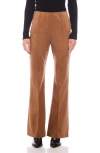 Fifteen Twenty Ellie Pintuck Bootcut Faux Suede Pants In Cog