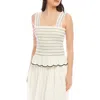 Fifteen Twenty Elliot Smocked Tank Top In Cream In White