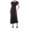 Fifteen Twenty Emmeline Bias Cut Satin Midi Dress In Black