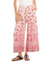 Fifteen Twenty Etta Wide Leg Crop Drawstring Pants In Print