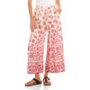 Fifteen Twenty Etta Wide Leg Crop Drawstring Pants In Print
