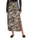 Fifteen Twenty Evy Velvet Maxi Skirt In Animal Print