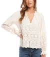 Fifteen Twenty Eyelet Top In Natural In Beige