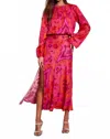 Fifteen Twenty Faena Skirt In Pink Print In Red